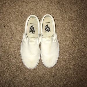 White slip-on vans